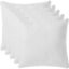 Amazon Brand - Solimo Microfiber Filled Cushion ( White, 16 x 16 inch, Set of 5 )