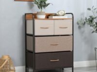 Amazon Brand – Umi Fabric Chest of 4 Drawers Closet Drawer Organizer for Wardrobe Drawer Storage Organizer Chest of Drawers for Closet Living Room Bedroom Storage Organizer Stand Bookself - CLS-003