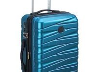 Delsey Paris Tiphanie 55 cms Small Cabin Polycarbonate Hard-Sided 4 Double Wheels Expandable Suitcase/Luggage/Trolley Bag for Travel with TSA Lock (Steel Blue)