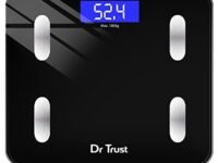 Dr Trust Digital Smart Electronic Rechargeable Bluetooth Fitness Body Composition Monitor Fat Analyzer Weight Machine and Weighing Scale-509 (Black)