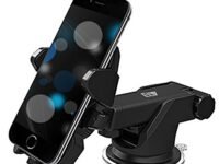 ELV Car Mount Adjustable Car Phone Holder Universal Long Arm, Windshield for Smartphones - Black