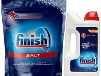 Finish Dishwasher Salt - 2Kg and Classic Dishwasher Detergent Powder- 1Kg | World's #1 Recommended Dishwashing Brand