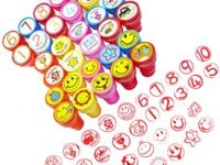 FunBlast 10 Motivation, 10 Emoji and 10 Number Stamper for Kids - Educational Toys Art and Craft School Supplies Set of 30 Learning Toys for Kids/Boys/Girls Multi