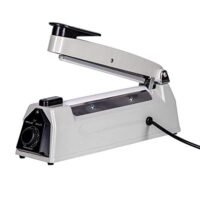 GOBBLER 200mm 8" Inch Heavy Duty Electric Heat Sealing Machine for Plastic Bags Impulse Sealer Metal Body - White (PFS-200 MT)