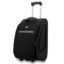 HARISSONS Sleek Cabin Luggage Bag 38 litres Polyester Black Overnighter Trolley Suitcase for Men & Women | Travel Strolley Bags with 2 Wheels | Quick Access Front Pocket with Large Compartment