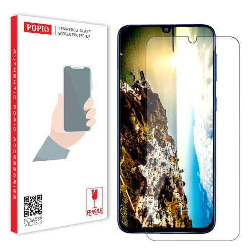 POPIO Tempered Glass Screen Protector Compatible For Samsung Galaxy F41 / M31 / M21 / M21S (Transparent) Full Screen Coverage (Except Edges) With Easy Installation Kit For Cellphone