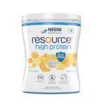 RESOURCE Nestle High Protein - Vanilla Flavour, Contains Whey Protein, 42G Protein Per 100G, Now Rich In Immunonutrients, Strengthens Muscles & Immune System - 400G Pet Jar Pack