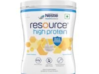 RESOURCE Nestle High Protein - Vanilla Flavour, Contains Whey Protein, 42G Protein Per 100G, Now Rich In Immunonutrients, Strengthens Muscles & Immune System - 400G Pet Jar Pack