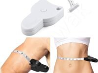 Rushwak Body Measuring Tape with Lock Pin and Retractable Push Button 150 CM Measurement Tape Measure for Body for Fat Measurement and Weight Loss Sewing Tape Tailor Tape (Multicolor)