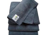 SOFTSPUN Microfiber Cloth - 4 pcs - 40x40 cms - 340 GSM Grey! Thick Lint & Streak-Free Multipurpose Cloths - Automotive Microfibre Towels for Car Bike Cleaning Polishing Washing & Detailing.