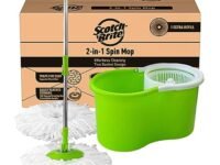 Scotch-Brite 2-in-1 Bucket Spin Mop (Green, 2 Refills), 4 Pcs