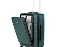THE ASSEMBLY Cabin Luggage Polycarbonate 55 Cms - Premium Hardsided Speed_Wheel Suitcase With 8 Wheels|Tsa Lock Trolley Bag For Flight Travel - Forest Green