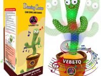 VEBETO Dancing Cactus Toy for Kids (1 Year Extended Warranty) Talking Singing Children Baby Plush Electronic Toys Voice Recording Repeats What You Say LED Lights