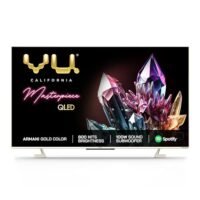 Vu 164 cm (65 inches) The Masterpiece Glo Series 4K Ultra HD Smart Android QLED TV 65QMP (Armani Gold)