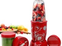 Wonderchef Nutri-blend Mixer, Grinder & Blender | Powerful 400W 22000 RPM 100% Full Copper Motor |Stainless Steel Blades |2 Unbreakable Jars |2 Years Warranty |Recipe book by Chef Sanjeev Kapoor | Red