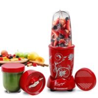 Wonderchef Nutri-blend Mixer, Grinder & Blender | Powerful 400W 22000 RPM 100% Full Copper Motor |Stainless Steel Blades |2 Unbreakable Jars |2 Years Warranty |Recipe book by Chef Sanjeev Kapoor | Red