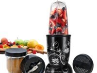 Wonderchef Nutri-blend Mixer, Grinder & Blender|Powerful 400W 22000 RPM 100% Full Copper Motor|Stainless steel Blades|2 unbreakable jars|2 Years warranty | Recipe book by Chef Sanjeev Kapoor | Black