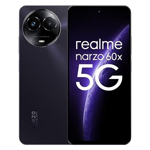 realme narzo 60X 5G (Nebula Purple 6GB,128GB Storage) Up to 2TB External Memory | 50 MP AI Primary Camera | Segments only 33W Supervooc Charge