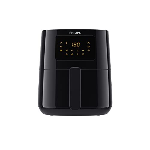 PHILIPS Digital Air Fryer HD9252/90 with Touch Panel, uses up to 90% less fat, 7 Pre-set Menu, 1400W, 4.1 Liter, with Rapid Air Technology (Black), Large