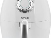 SToK (ST-AF01-W) 2.6 Liters 1350W Air Fryer With Smart Rapid Air Technology & Double Layer Grill - White (1 Year Offsite Warranty)