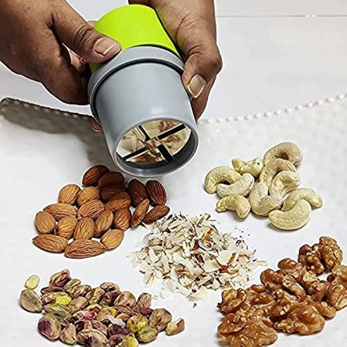 TASMAX Dry Fruit Cutter and Slicer, Choppers for Kitchen, Kitchen Gadgets Almond Slicer Cutter dryfruit Cutter Dry Fruit Graters (Pack of 2, Plastic), Green