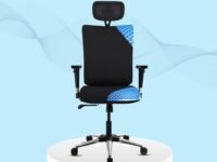 The Sleep Company SmartGRID Onyx Ortho Chair for Home & Office |Adjustable Lumbar Support for Ergonomic Sitting Posture | Ergonomic Chair | Made in India|Multiple Adjustments Mechanism(Classic Black)