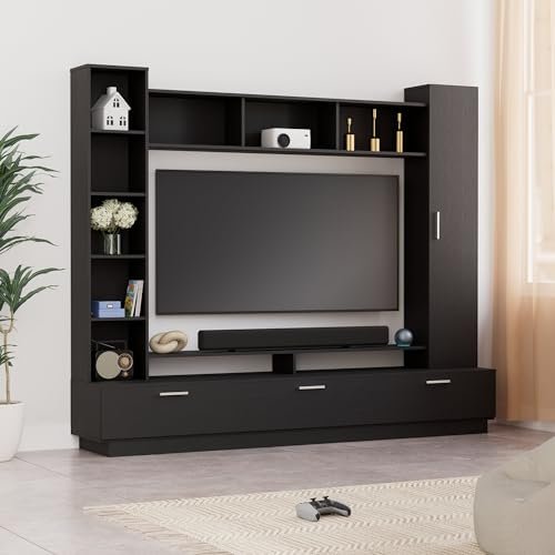 Amazon Brand - Solimo Altamore Engineered Wood TV Unit and Display Cabinet (Wenge Finish)