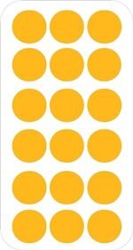 BlackDreams® 1800 Piece Mix Color 25mm (1 Inch) Round Dot Sticker Self Adhesive Labels Writable Surface for Kids Activity, File Classification, Calendar Planner, Organizing (Golden Yellow)