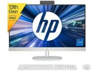 HP All-in-One PC 13th Gen Intel Core i7 27" (68.6cm) FHD 16GB RAM, 1TB SSD, Intel UMA Graphics, 710 White Wireless Keyboard and Mouse Combo (Windows 11 Home, MSO 21, Shell White, 6.72 Kg) 27-cr0403in