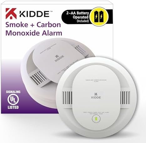 Kidde Smoke & Carbon Monoxide Detector, AA Battery Powered, LED Warning Light Indicators, 1 Pack