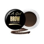 L.A Girl Brow Pomade, Dark Brown, Long Lasting Waterproof Eye Brow makeup Gel Natural Finish, Eyebrow Enhancer Fix 3g