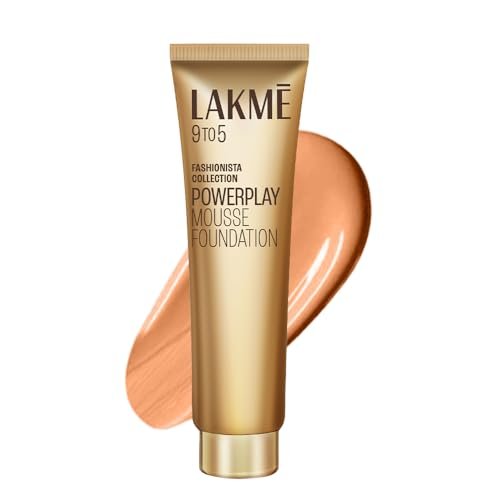 Lakme 9 To 5 Weightless Mousse Foundation, Rose Ivory (25 gm) | Natural Matte Finish Foundation Cream | Lakme Mousse Long Lasting Foundation