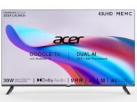 Acer 109 cm (43 inches) I Pro Series 4K Ultra HD LED Smart Google TV AR43UDIGU2875AT (Black)