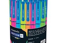 Classmate Octane Neon- 25 Blue Gel Pens | Smooth Writing Pens| Water-proof Ink For Smudge-free Writing| Preferred By Students For Exam & Class Notes| Study At Home Essential