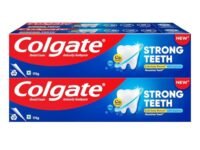 Colgate Strong Teeth, 700g, India’s No: 1 Toothpaste Brand, Calcium-boost Tooth Paste for 2X Stronger Teeth, Whitens Teeth, Fresh Breath & Prevents Cavities (Combo Pack Offer)