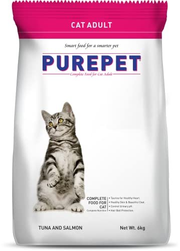 Purepet Adult Dry Cat Food Tuna and Salmon Flavour, 6 kg Pack