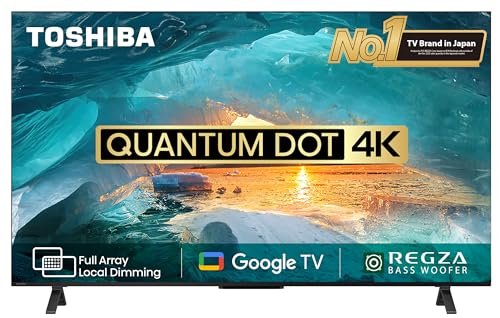 TOSHIBA 139 cm (55 inches) 4K Ultra HD Smart QLED Google TV 55M550MP (Black)