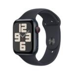 Apple Watch SE (2nd Gen, 2023) [GPS + Cellular 44mm] Smartwatch with Midnight Aluminum Case with Midnight Sport Band S/M. Fitness & Sleep Tracker, Crash Detection, Heart Rate Monitor, Retina Display