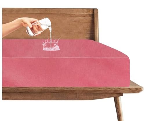 Trance Cotton Feel Terry Ultra Soft Waterproof Mattress Protector | Breathable - Hypoallergenic Mattresses Cover (78x78 inch | 6.5x6.5 feet, Pink - Pack of 1)