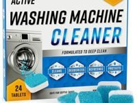 2Q2Q ACTIVE Washing Machine Cleaner Descaler 24 Pack - Deep Cleaning Tablets For HE Front Loader & Top Load Washer, Clean Inside Drum And Laundry Tub Seal (Washing Machine Cleaner Tablets - 24 Pack)
