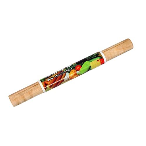 ATEVON Wooden Rolling Pin for Baking - Thick Size, for Chapati/Roti/Paratha