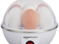 Amazon Basics Electric Egg Boiler | 3 Boiling Modes | Automatic Operation | Overheat Protection|75ml|Plastic|White