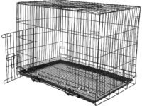 Amazon Basics Foldable Metal Wire Dog Cage/Crate/Carrier with Tray, Single Door, 36 Inch, Black