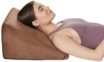 Amazon Basics Memory Foam Wedge Pillow for Neck & Back Pain Relief, Brown, 25 X 44 X 45