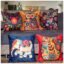 Amazon Brand - Umi Satin 250TC Cushion Pillow Covers, Multicolor, Set of 5 (16X16 Inches, Owl & Elephants)