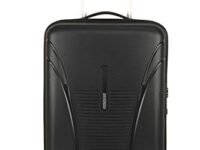 American Tourister Ivy 77Cm Large Hardside Polypropylene 4 Wheel Spinner Check-in Suitcase with Recessed TSA Lock & Color-Matched Components for Women & Men - Black