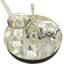 BENGALEN Silver Plated Pooja Thali Set with 5 inch Plate Bowls Glass Spoon ghanti agarbatti Stand Diya kumkum Stand Daily Puja Decorative Home Office Wedding Return Gift Items
