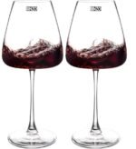 BINZO Glass Red White Wine Glasses, Set of 2, 540 ml, Crystal Burgundy Glasses for Drinking, Light Weight, Ultra Thin, Premium Glassware, Pack of (2)
