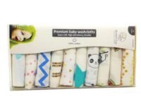 Bright Décor Muslin Cotton Napkin (Set Of 10, Multicolour)