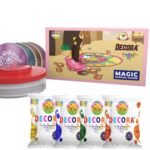 COCK BRAND Decora Magic Rangoli Maker for Navratri Pongal Diwali Pooja Mandir Design Rangoli Powder Colours with 4 Assorted Rangoli Pouches, 4 Stencils and 1 Magic Rangoli Maker (Magic Rangoli Maker)